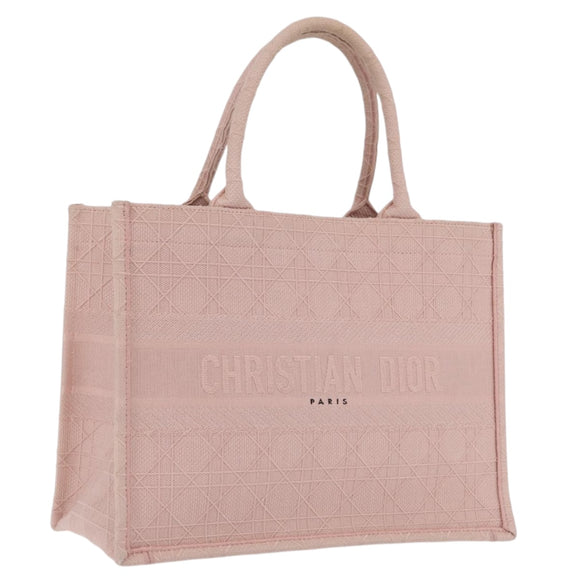 Christian Dior Book Tote Tote Bag Canvas Pink Auth ep16706M