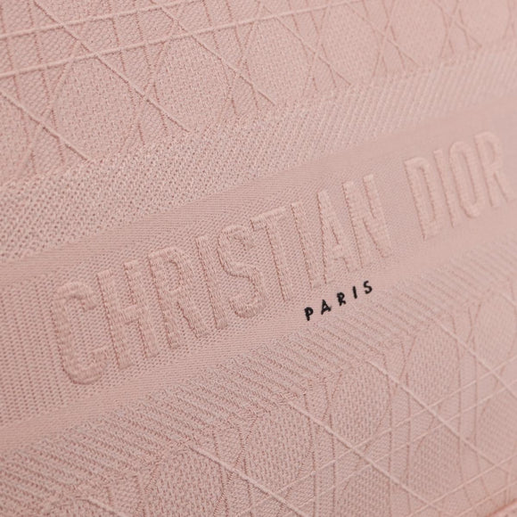Christian Dior Book Tote Tote Bag Canvas Pink Auth ep16706M