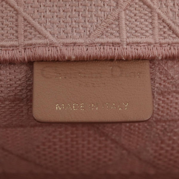 Christian Dior Book Tote Tote Bag Canvas Pink Auth ep16706M