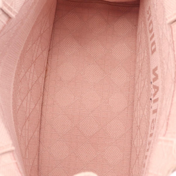 Christian Dior Book Tote Tote Bag Canvas Pink Auth ep16706M