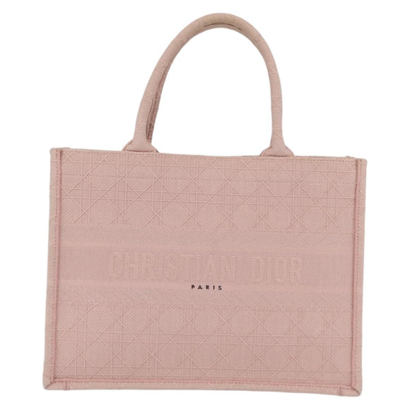 Christian Dior Book Tote Tote Bag Canvas Pink Auth ep16706M