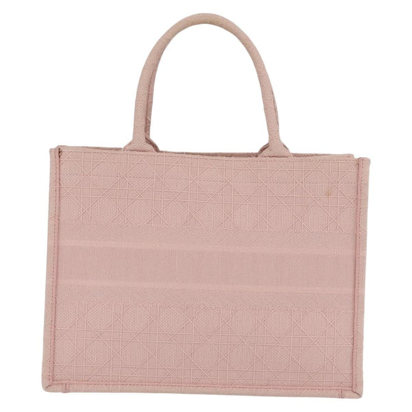 Christian Dior Book Tote Tote Bag Canvas Pink Auth ep16706M