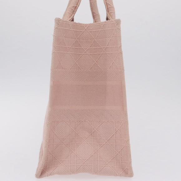 Christian Dior Book Tote Tote Bag Canvas Pink Auth ep16706M