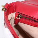 GUCCI GG Marmont Hand Bag Leather 2way Red Gold Tone 498110 Auth ep16711V-32