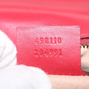 GUCCI GG Marmont Hand Bag Leather 2way Red Gold Tone 498110 Auth ep16711V-11