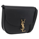 Saint Laurent Kaia Small Satchel Shoulder Bag Leather Black 634818 Auth ep16716V-1