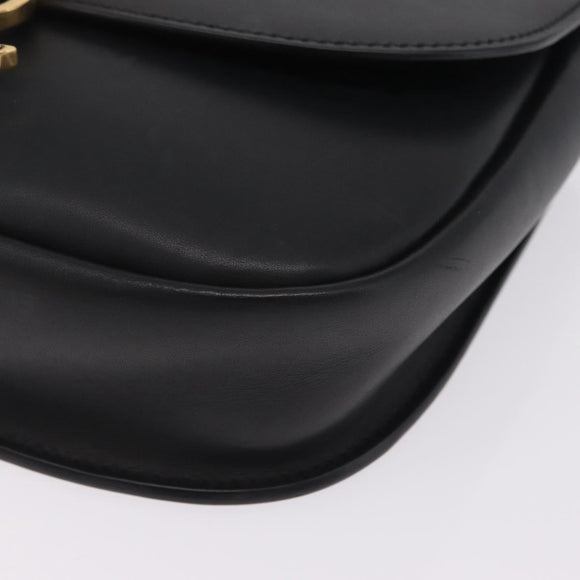 Saint Laurent Kaia Small Satchel Shoulder Bag Leather Black 634818 Auth ep16716V