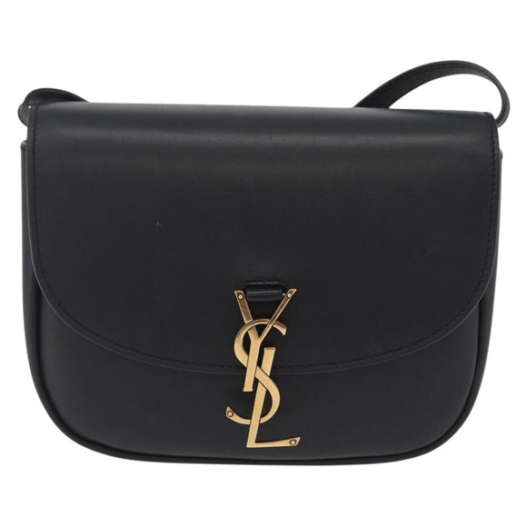 Saint Laurent Kaia Small Satchel Shoulder Bag Leather Black 634818 Auth ep16716V