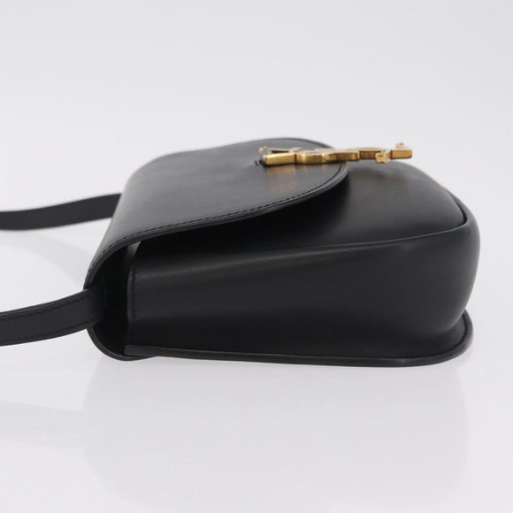 Saint Laurent Kaia Small Satchel Shoulder Bag Leather Black 634818 Auth ep16716V