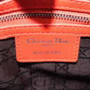 Christian Dior Lady Dior Canage Hand Bag Leather 2way Red Silver Auth ep16721V-22