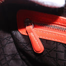 Christian Dior Lady Dior Canage Hand Bag Leather 2way Red Silver Auth ep16721V-26