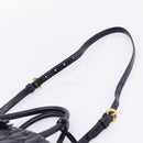 Miu Miu Hand Bag Leather 2way Navy Gold Tone Auth ep16722V-10