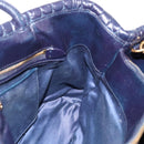 Miu Miu Hand Bag Leather 2way Navy Gold Tone Auth ep16722V-20