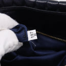 Miu Miu Hand Bag Leather 2way Navy Gold Tone Auth ep16722V-25