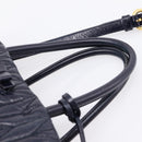 Miu Miu Hand Bag Leather 2way Navy Gold Tone Auth ep16722V-8