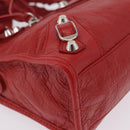 Balenciaga Classic Mini City Hand Bag Leather 2way Red 300295 Auth ep16728M-12