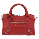 Balenciaga Classic Mini City Hand Bag Leather 2way Red 300295 Auth ep16728M-2