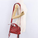 Balenciaga Classic Mini City Hand Bag Leather 2way Red 300295 Auth ep16728M-27
