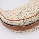 CELINE Medium Ava Shoulder Bag Canvas Beige Gold Tone Auth ep16729M-11