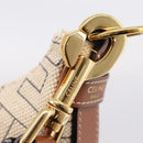 CELINE Medium Ava Shoulder Bag Canvas Beige Gold Tone Auth ep16729M-15