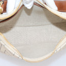 CELINE Medium Ava Shoulder Bag Canvas Beige Gold Tone Auth ep16729M-17