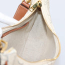 CELINE Medium Ava Shoulder Bag Canvas Beige Gold Tone Auth ep16729M-18