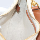 CELINE Medium Ava Shoulder Bag Canvas Beige Gold Tone Auth ep16729M-19