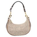 CELINE Medium Ava Shoulder Bag Canvas Beige Gold Tone Auth ep16729M-2