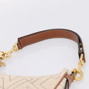 CELINE Medium Ava Shoulder Bag Canvas Beige Gold Tone Auth ep16729M-8