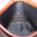 FENDI Pecan Card Case PVC Black Gold Tone Auth ep16739A-12