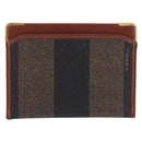 FENDI Pecan Card Case PVC Black Gold Tone Auth ep16739A-2