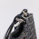 FENDI Zucchino Canvas Hand Bag Navy Silver Auth ep16741-14