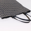 FENDI Zucchino Canvas Hand Bag Navy Silver Auth ep16741-6
