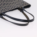 FENDI Zucchino Canvas Hand Bag Navy Silver Auth ep16741-7