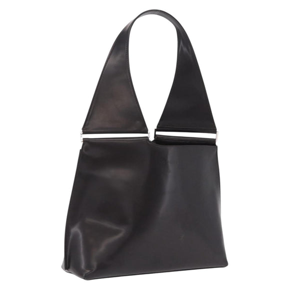 GUCCI Hand Bag Patent Dark Brown Silver 001 3115 Auth ep16742