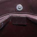 GUCCI Hand Bag Patent Dark Brown Silver 001 3115 Auth ep16742-14