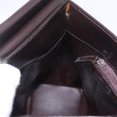 GUCCI Hand Bag Patent Dark Brown Silver 001 3115 Auth ep16742-17