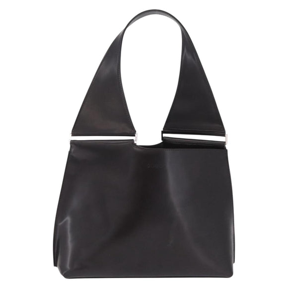 GUCCI Hand Bag Patent Dark Brown Silver 001 3115 Auth ep16742