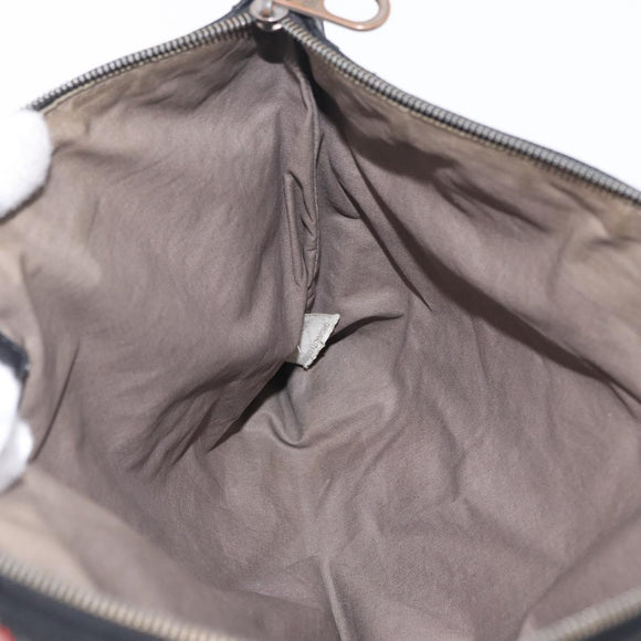 Bottega Veneta INTRECCIATO Clutch Bag Leather Black Red Auth ep16743