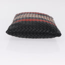 Bottega Veneta INTRECCIATO Clutch Bag Leather Black Red Auth ep16743-4