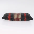 Bottega Veneta INTRECCIATO Clutch Bag Leather Black Red Auth ep16743-7