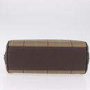 Burberrys Nova Check Hand Bag Canvas Beige Gold Tone Auth ep16747-10