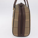 Burberrys Nova Check Hand Bag Canvas Beige Gold Tone Auth ep16747-5