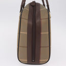 Burberrys Nova Check Hand Bag Canvas Beige Gold Tone Auth ep16747-6