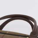 Burberrys Nova Check Hand Bag Canvas Beige Gold Tone Auth ep16747-9