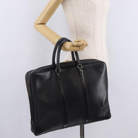 LOUIS VUITTON Epi Porte Documents Voyage Business Bag Black M54472 Auth ep16753