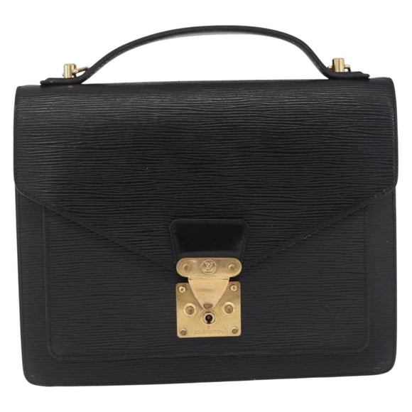 LOUIS VUITTON Epi Monceau 28 Hand Bag Black M52122 LV Auth ep16756