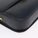 CELINE Shoulder Bag Leather Navy Gold Tone Auth ep16758-12
