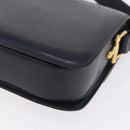 CELINE Shoulder Bag Leather Navy Gold Tone Auth ep16758-15