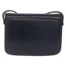 CELINE Shoulder Bag Leather Navy Gold Tone Auth ep16758-3